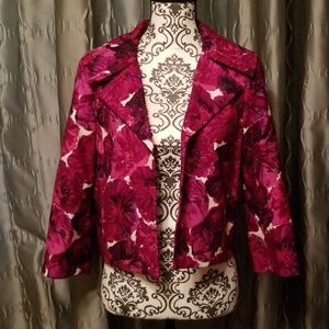 DANA BUCKMAN Multi Color Floral Jacket NWT